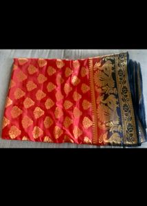Red Kanzeevaram Saree With Stitch Blouse