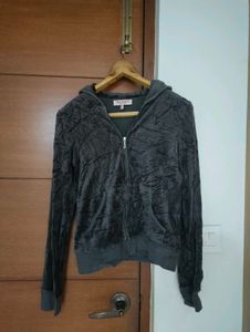 Juicy Couture Grey Velour Zip Hoodie 💗