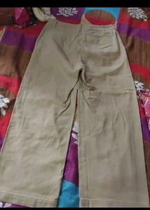 Khaki Wide Leg Trousers