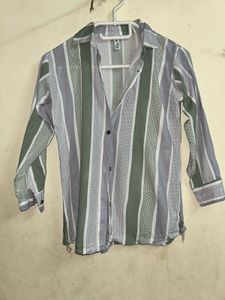 Striped Button-Down Shirt