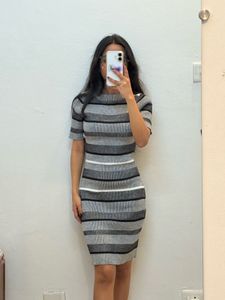 KENDAL JENNER inspired Striped Mini Bodycon Dress