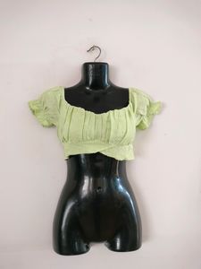 Fluorescent Green Casual Top (Women's)