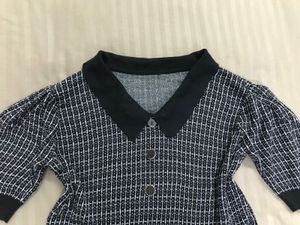 Korean Checked Knit Top Bust 36