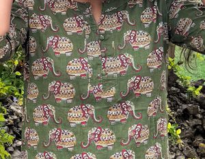 Elephant Print Cotton Top