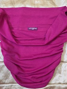 💖Ruched Cowl Neck Magenta Top💖