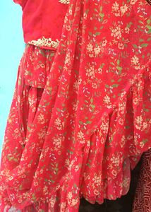Saree Lehnga With Blouse, Belt For Women