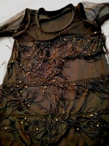 Brand New Black Stylish Layered Short Dress