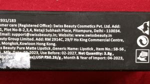 Swiss Beauty Pure Matte Lipstick ( Orange Red )