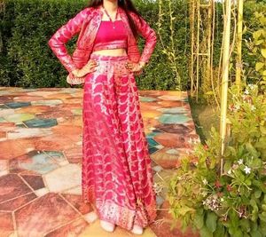 Vibrant Pink Flaired Sharara Set