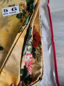 Elegant Yellow Floral Saree