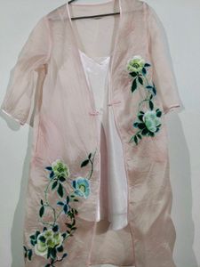Satin Slip dress set