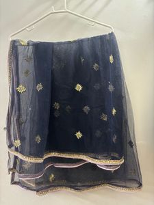 Elegant Navy Blue Embroidered Lehenga Choli