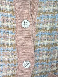 PLUS SIZE Chic Plaid Knit Cardigan Sweater