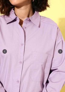 Casual Lavender Button-Up Shirt