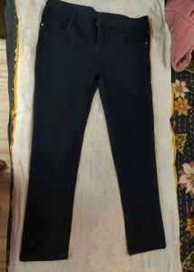 Navy Blue Straight Leg Pants