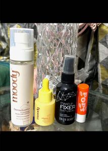 4 Items | Makeup Fixer+Micellar Water+ Vit C+ Lip