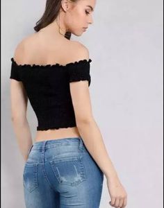 Off Shoulder Crop Top