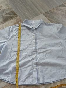 Light Blue Collared Button-Up Shirt