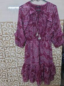 Bohemian Paisley Print Tiered Dress