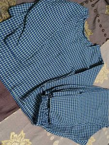 Checked Kurta Set