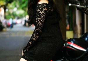 Elegant Black Lace Off-Shoulder Dress