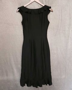 Elegant Black Ruffle Dress