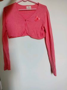 Girls Pink Cardigan