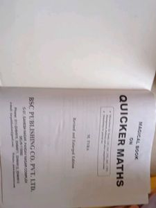 Magical Book on Quicker Maths M. Tyra