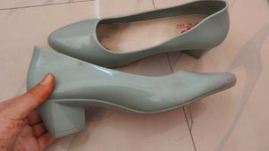 Stylish Light Blue Block Heels