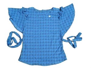 Cute Blue Checked Top