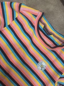 Colorful Striped Long Sleeve Top