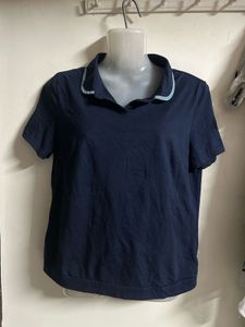 Navy Blue Collared Polo T-Shirt