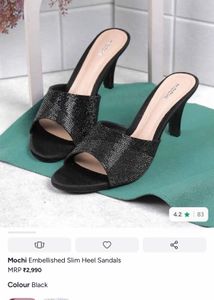 Mochi Embellished Slim Heel Sandals