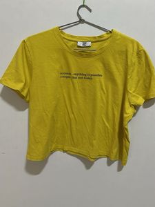 Yellow Crop T-Shirt