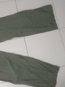 Olive Green Cargo Downfold Pants💌