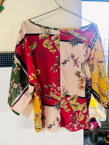 Bohemian Patchwork Floral Print Top
