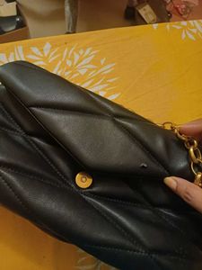 Mango Chic Black  Bag with Gold Chain