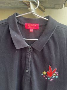 Original Playboy Bunny Black Polo Dress
