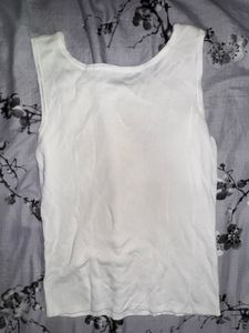 Sparkling Embellished White Top