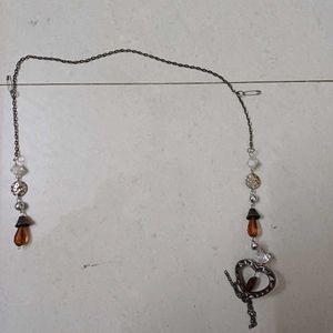 Heart and Bead Waist Chain for Dresses/ Belt