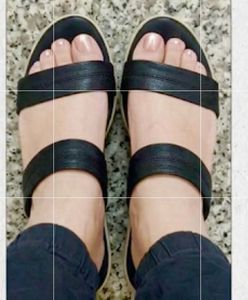 Stylish Black Wedge Sandals 3 inch heel