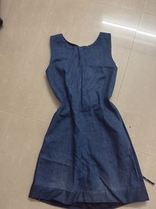 Denim A-Line Mini Dress