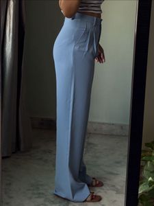 Light Blue Cotton korion Pants