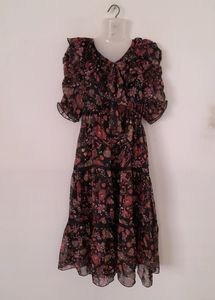 Boho Floral Midi Dress