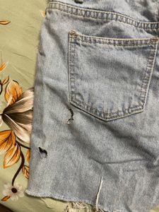 Distressed Denim Shorts