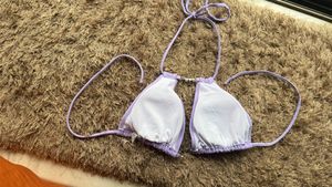 Lavender Halter Neck Bikini Top