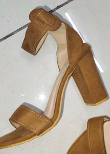 Stylish Suede Brown Heels