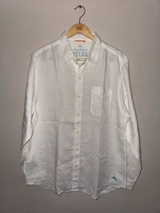 Tommy Bahamas 100% Linen Shirt with Shark 🦈