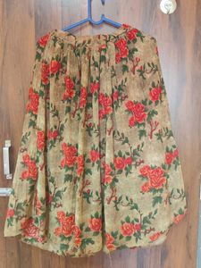 Boho Floral Print Maxi Skirt