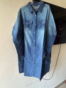 Denim Oversized Shirt Dress